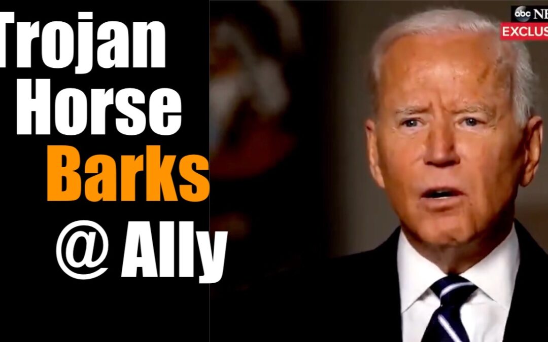 Disgraced #Biden — the Trojan Horse BARKS at Afghans Falling From the Plane