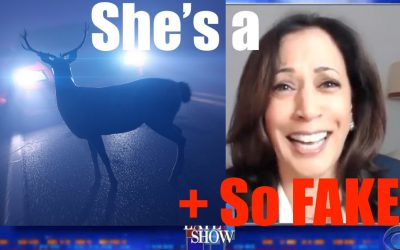 Kamala Harris- Deer in the Headlights with Stephen Colbert; Imagine her on World Stage
