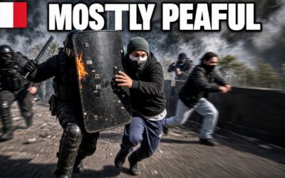French Rioters ATTACK Police in MOSTLY PEACEFUL Protest